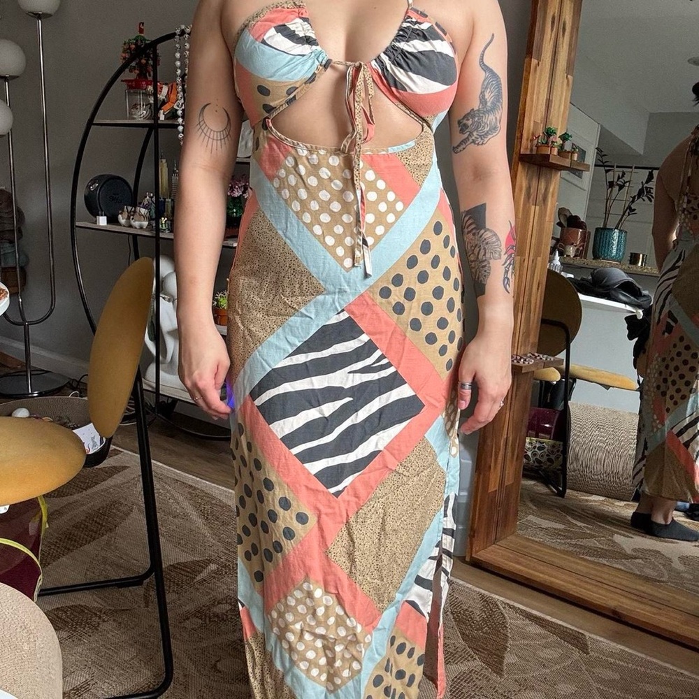 Forever 21 Animal Pattern Maxi Dress
